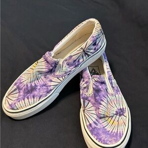 VANS Purple Tie-Dye Slip-On Sneakers